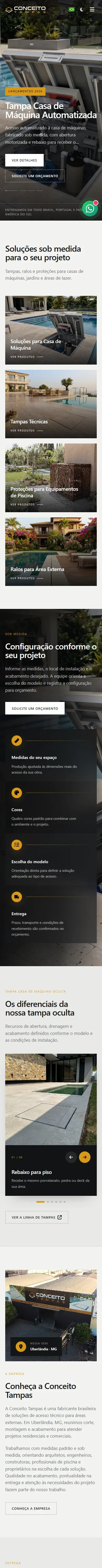 Real capture of the Conceito Tampas mobile website